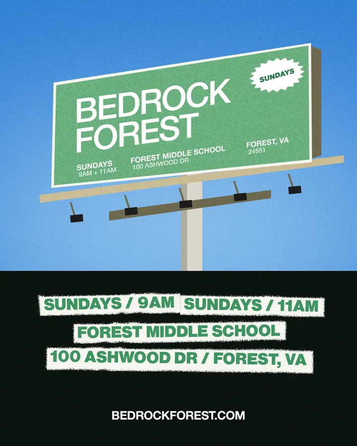 Bedrock Forest Church — Billboard
